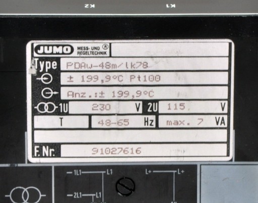 Терморегулятор JUMO PDAw-48m/lk78