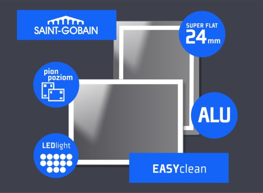 Зеркало со светодиодной подсветкой NE 70x60 см ECOLight ALU