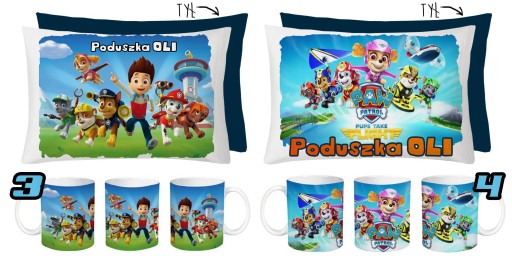 НАБОР КРУЖКИ + ПОДУШКА PAW PATROL + ИМЕННЫЙ ПОДАРОК