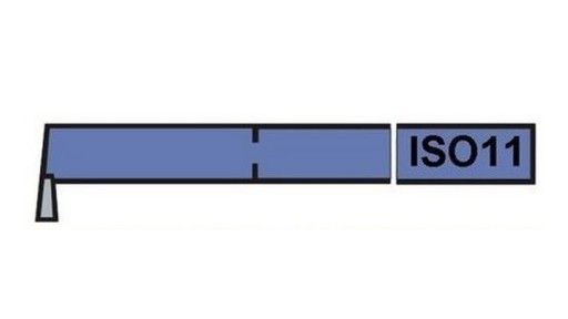 Расточная оправка с крюком и токарным ножом ISO11 NNWc-d 16x16 мм