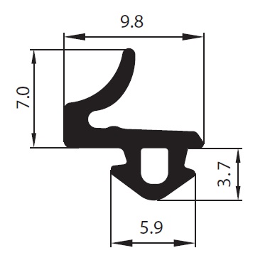 10mb Уплотнители Оконные уплотнители VEKA S-835x