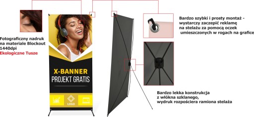 X-BANNER 80x180 БЛОКАУТ паука + БЕСПЛАТНЫЙ ДИЗАЙН