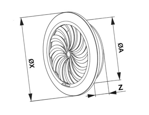 AWENTA Kratka wentylacyjna okrągła fi 100 T95
