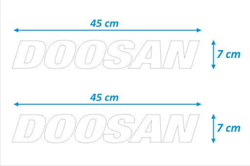 НАКЛЕЙКИ НАКЛЕЙКИ - DOOSAN - 2 шт - БЕЛЫЕ