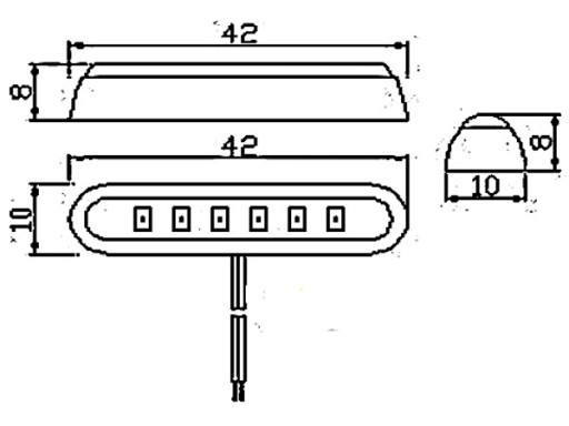 Лампа светодиодная с кабелем, освещение багажника, номерного знака TUNING 12V