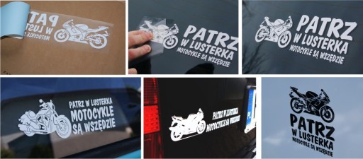 Автомобильная наклейка видит в мотоциклистом зеркала везде *цвета *23 см.