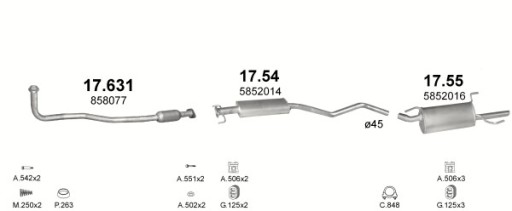 Патрубок коллектора Opel Vectra B объемом 1.7 TD