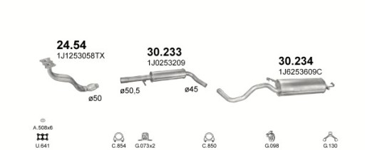 Патрубок коллектора Seat Leon 1.6i-16V 98-05