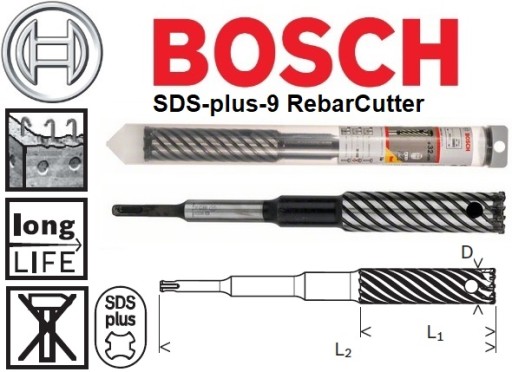 Сверло для арматуры SDS-plus-9 32х120х300мм BOSCH