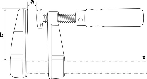 Легкий столярный винтовой зажим Bessey LM 250/50