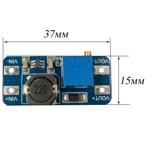 ПОВЫШАЮЩИЙ ПРЕОБРАЗОВАТЕЛЬ 5 В - 28 В постоянного тока, 2 А MT3608