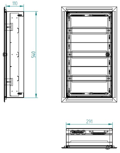 ROZDZIELNICA PODTYNKOWA 36M METALOWA SKRZYNKA 3x12