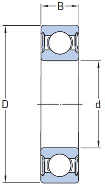 6001 2RS CODEX Шарикоподшипник 12x28x8