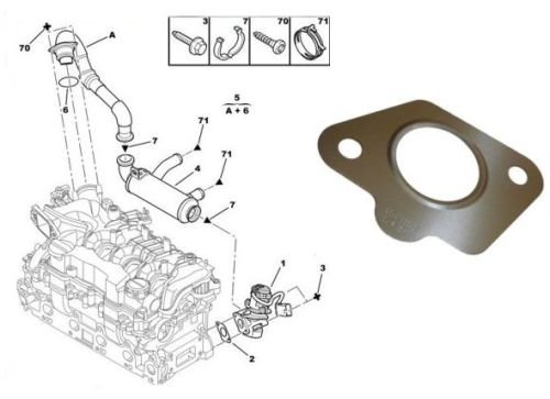 USZCZELKA ZAWORU EGR FIAT 1.6JTD FORD 1.4 1.6 TDCI