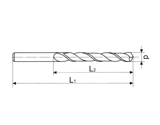 WIERTŁO DO METALU DŁUGIE FI 9.5 BIAŁE 9.5x410mm