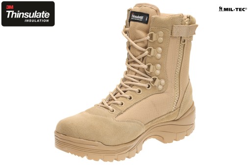 BUTY TAKTYCZNE Thinsulate 3M zamek YKK - KHAKI 40