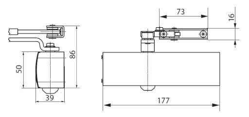 ДОВОДЧИК GEZE TS 1500 + серебряный кронштейн