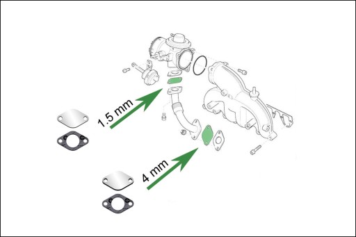 Заглушки EGR FORD Galaxy 1.9 TDi AHU ANF ANU AVG