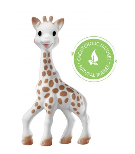 Игрушка для прорезывания зубов Sophie la girafe, резина, оттенки коричневого и бежевого.