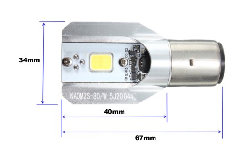 żarówka LED Ba20d 6-20V 12W H6 WSK Jawa Simson BMW