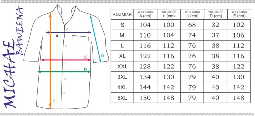 BLUZA MEDYCZNA /LEKARSKA FARTUCH MĘSKI r.XXL
