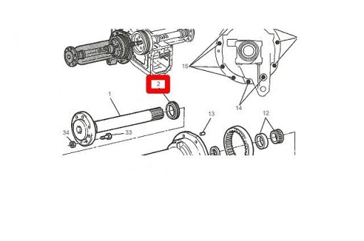 Агро-Мар MASSEY FERGUSON САЛЬНИК ЗАДНИЙ ВАЛА