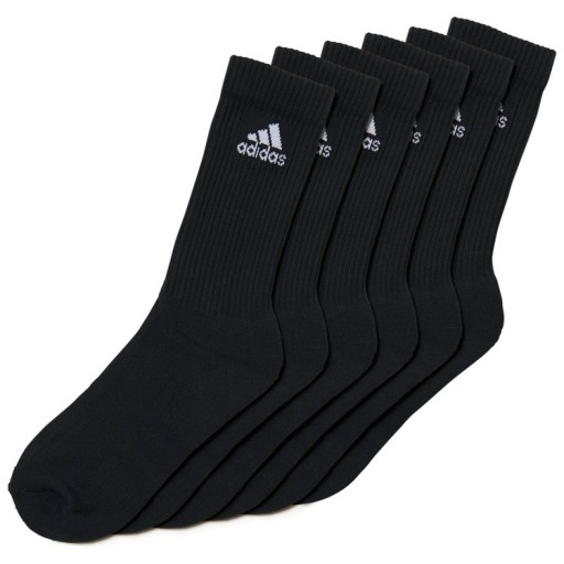 ADIDAS SKARPETY DŁUGIE STRIPES r.47-50 CZARNE 3PAK