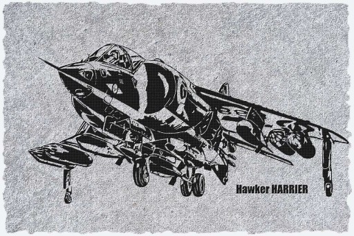 Наклейка на самолет HAWKER HARRIER II 118x60м №41