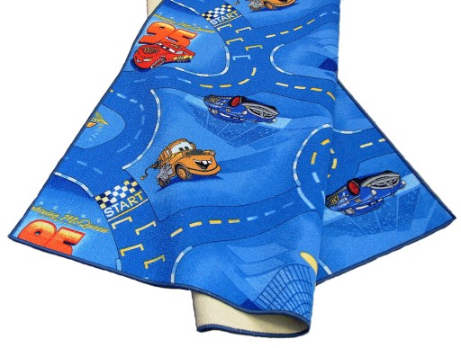 DYWAN DISNEY CARS ULICE MIASTO AUTA 180x200 SZARY