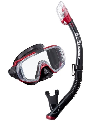 TUSA DIVING SET VISIO маска + трубка DRY VALVE UC3125 для подводного плавания QBMDR