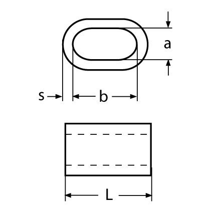 Соединитель ROPE CLAMP 2 мм АЛЮМИНИЕВАЯ ВТУЛКА 10 шт.