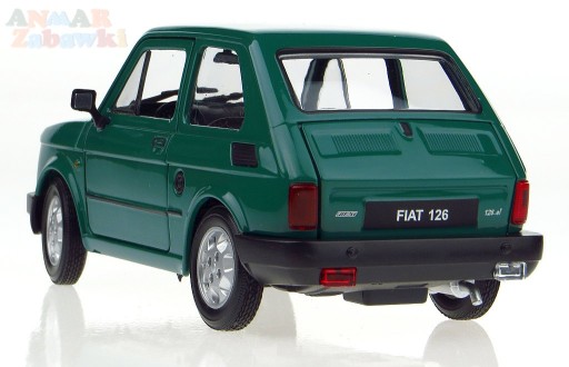 FIAT 126p МЕТАЛЛИЧЕСКАЯ МОДЕЛЬ WELLY 1:21 MALUCH GREEN