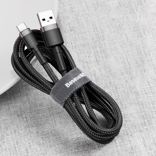 BASEUS MOCNY KABEL USB USB-C TYP-C PRZEWÓD OPLOT QUICK CHARGE 3.0 3A 100cm