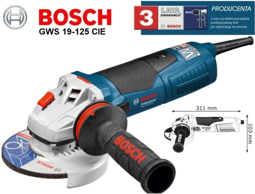 Угловая шлифовальная машина 1900 Вт Bosch GWS 19-125 CIST