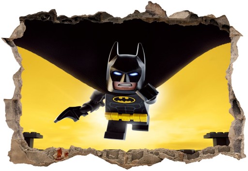 Naklejki na ścianę dla dzieci 3D Lego Batman 70x50