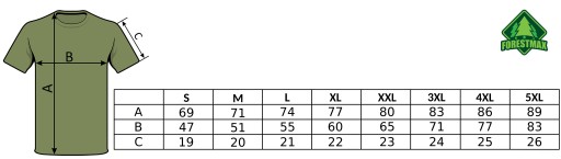 ФУТБОЛКА FORESTMAX ИЗ ХЛОПКА ХЛОПКОВОГО ВОЕННОГО ТИПА - 4XL
