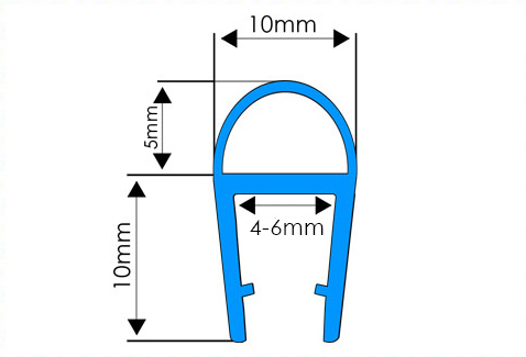 У4 Уплотнитель для душевых кабин 4 5 6 мм