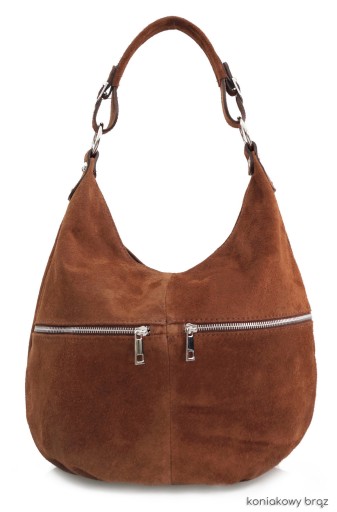 LEATHER BAG сумка замшевая на молнии V318 коньячный