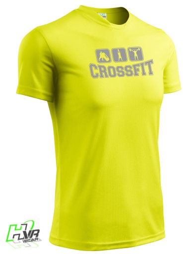 T-SHIRT TRENINGOWY NA SIŁOWNIE CROSS FIT ODBLASK