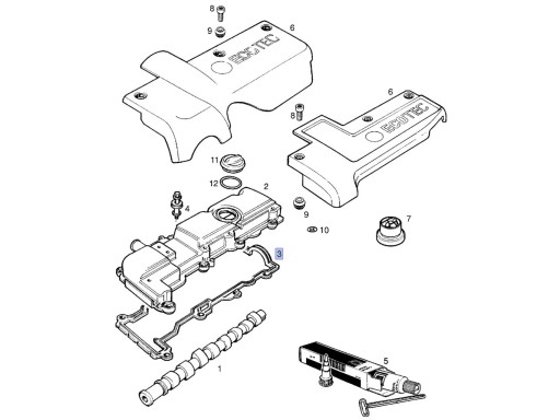 ПРОКЛАДКА КРЫШКИ OPEL VECTRA C B SIGNUM 2.0 2.2
