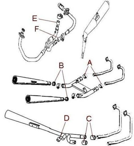 ПРОКЛАДКА ГЛУШИТЕЛЯ HONDA VT 750 1100 SHADOW NEW