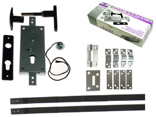 ГАРАЖНАЯ ЗАЩЕЛКА KASTEL-1 КОМПЛЕКТ ЗАМКОВ ДЛЯ ГАРАЖНЫХ ДВЕРЕЙ + РЕШЕТКИ