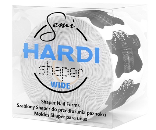 SEMILAC Шаблоны для наращивания ногтей Semi Hardi Shaper Wide, 500 шт.