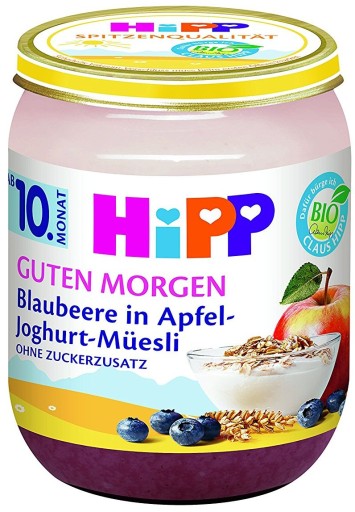 HIPP BIO BERRIES ЯБЛОЧНЫЙ ЙОГУРТ МЮСЛИ ЗАВТРАК 160г