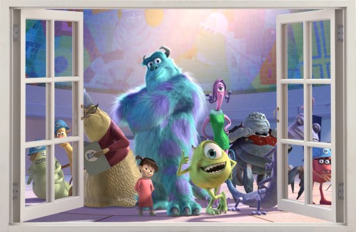 НАКЛЕЙКИ НА НАСТЕНЫ Окно MONSTERS INC 22 100x65см