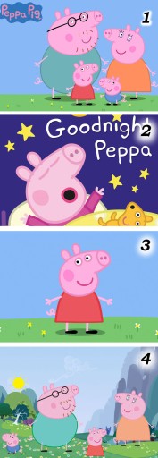 Naklejki na ścianę dla dzieci plakat ŚWINKA PEPPA 100x70