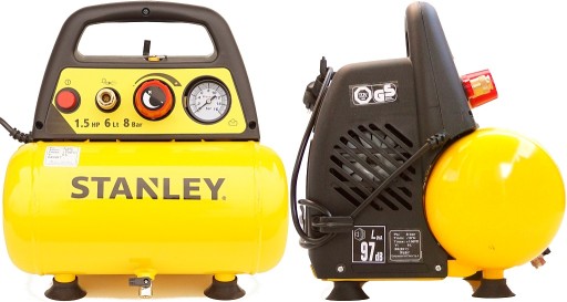 STANLEY COMPRESSOR COMPRESSOR 6L 8 BAR + НАБОР из 6 предметов.