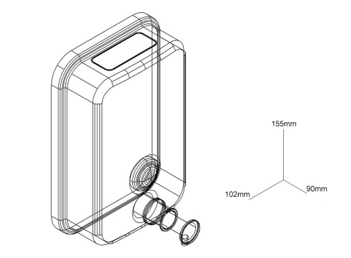 Dozownik do mydła w płynie 500ml - STAL NIERDZEWNA