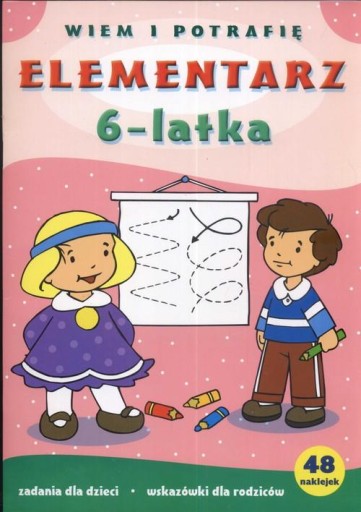 Elementarz 6-latka zadania edukacyjne z naklejkami Skrzat