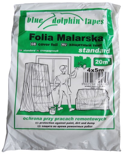 FOLIA MALARSKA BLUE DOLPHIN 4 m x 5 m STANDARD